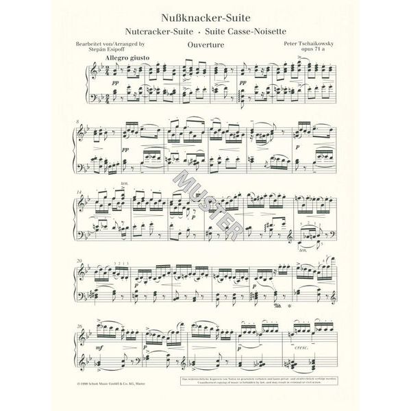 Schott Tschaikowsky Nussknacker-Suite