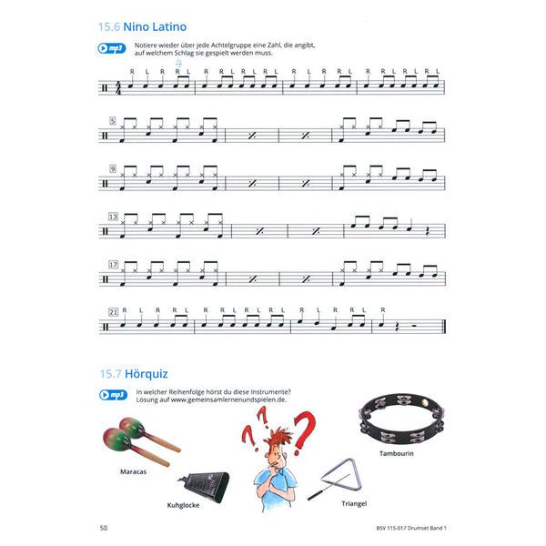 Blser-Schulen-Verlag Gemeinsam Lernen 1 Drumset