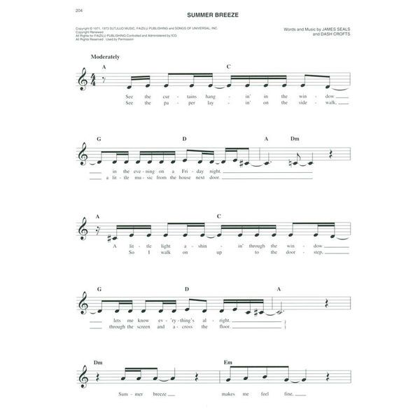 Hal Leonard The Easy Seventies Fake Book