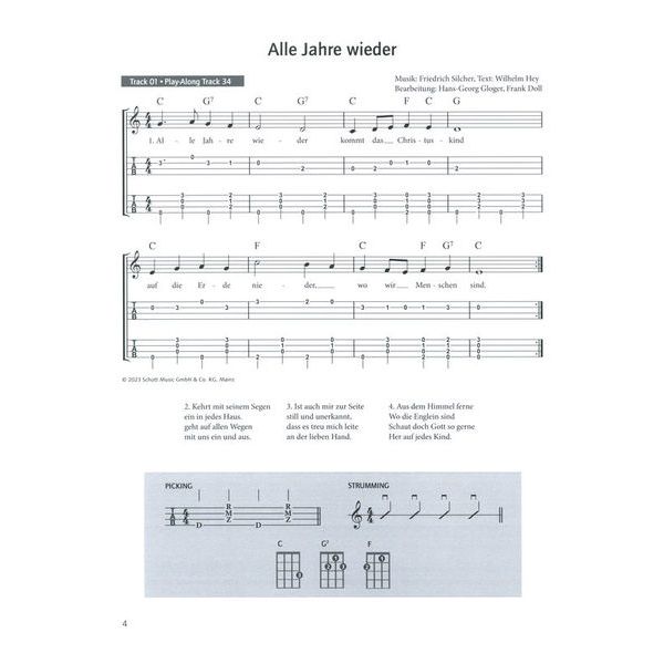 Schott Ukulele spielen Weihnacht