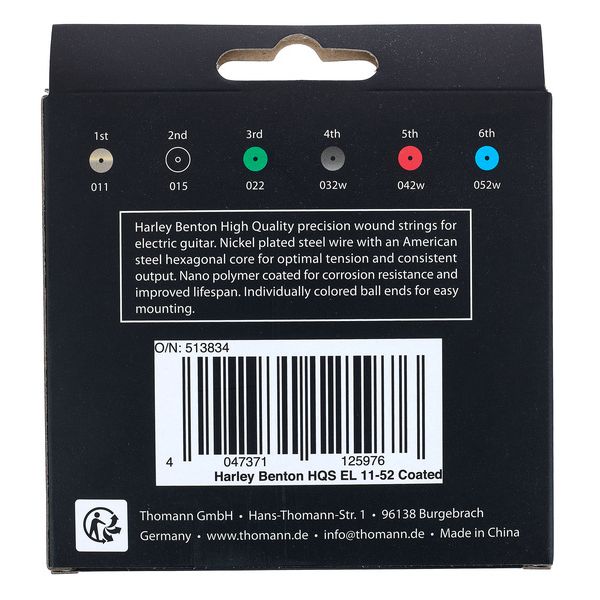 Harley Benton HQS EL 11-52 Coated