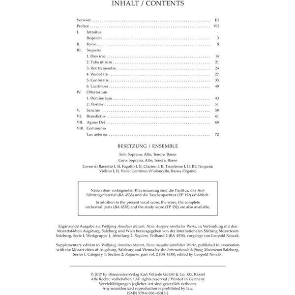 Brenreiter Mozart Requiem KV626