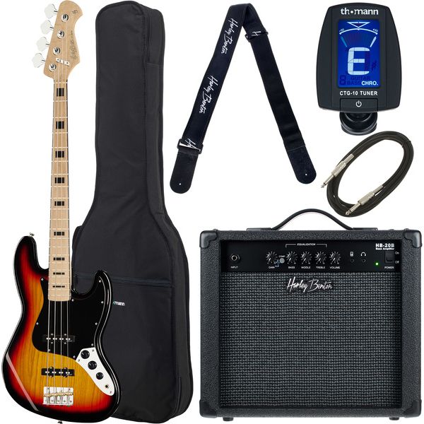 Harley Benton JB-75MN SB Vintage Seri Bundle