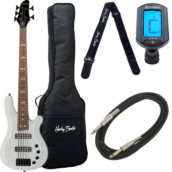 Harley Benton B-550 White Progressive Bundle