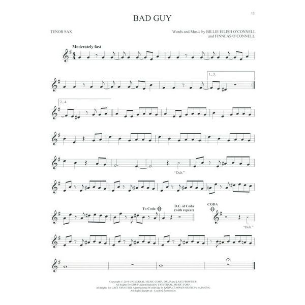 Hal Leonard 101 Top Hits for Tenor Sax