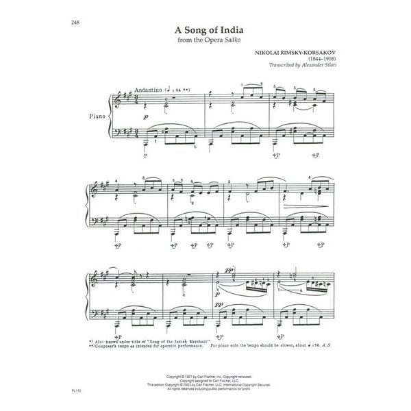 Carl Fischer Alexander Siloti Collection