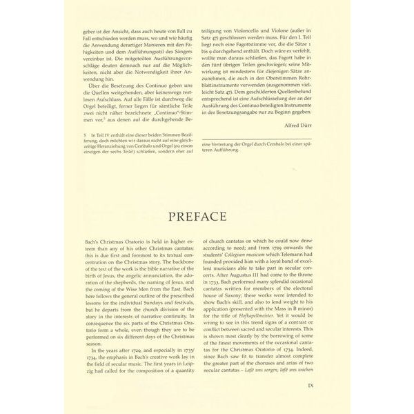 Brenreiter Bach Weihnachts-Oratorium