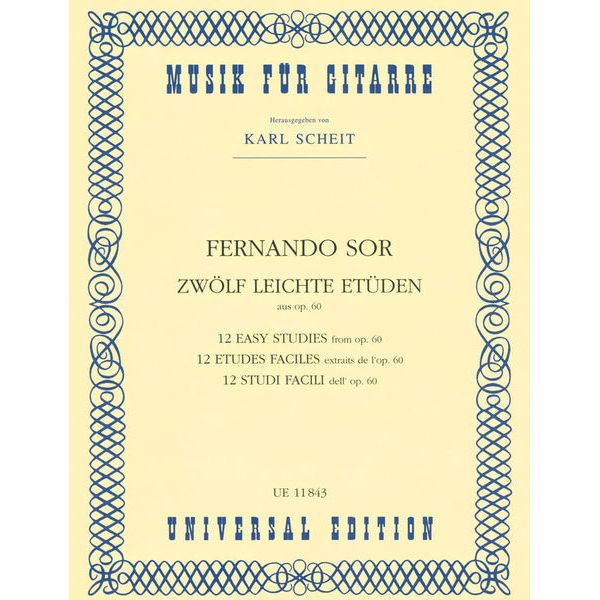 Universal Edition Sor 12 leichte Etüden