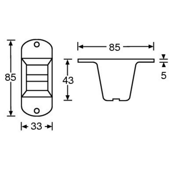 Adam Hall 4982 Plastic Foot 85x33x43mm