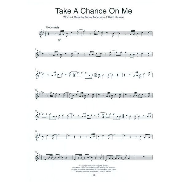 Wise Publications ABBA Gold für Alto Saxophone