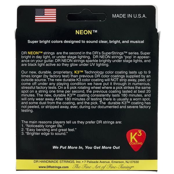 DR Strings Neon Yellow NYE-9