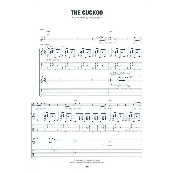 Wise Publications Rory Gallagher Acoustic