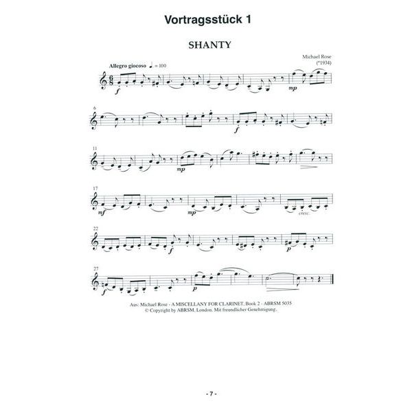 Musikverlag Heinlein Praxis Klarinette