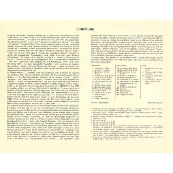 Breitkopf & Hrtel Walther Smtliche Orgelwerke 3