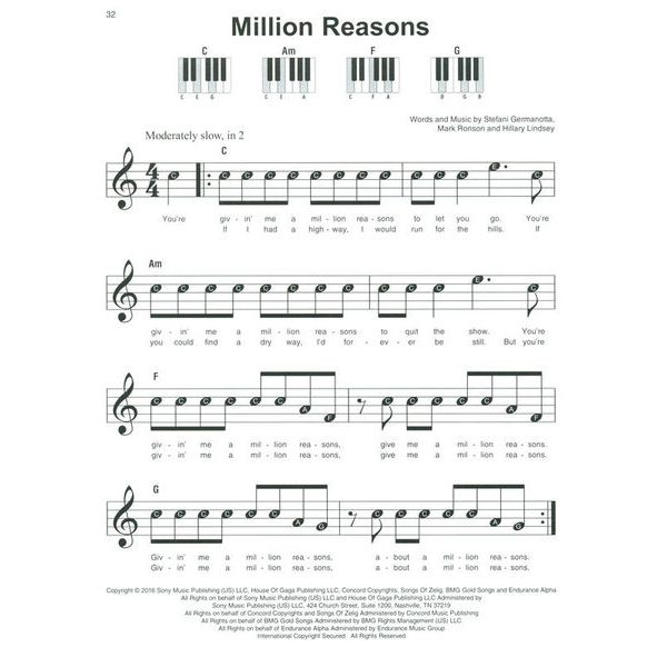 Hal Leonard Lady Gaga Super Easy