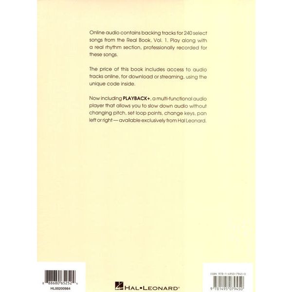 Hal Leonard Real Book Backing Tracks 1