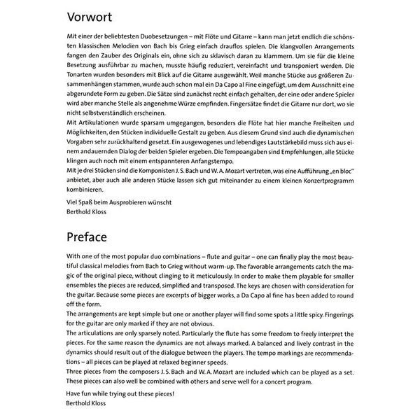 Brenreiter Flute Classics Flute/Guitar