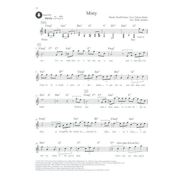 Schott Jazz Standards Alto Sax