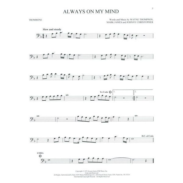 Hal Leonard 101 Beautiful Songs Trombone