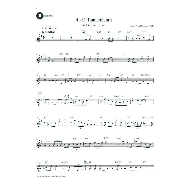 Schott Jazzy Christmas for Alto Sax