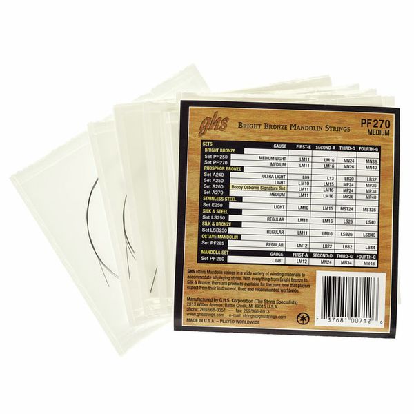 GHS PF270 Mandolin Strings