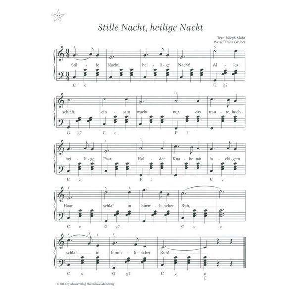 Holzschuh Verlag Weihnachtslieder Accordion