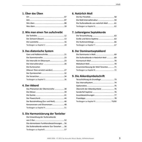 Acoustic Music Books Harmonielehre verstehen 1