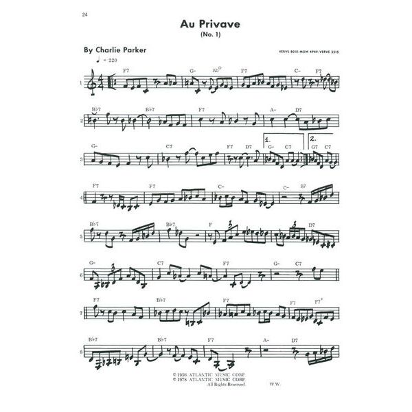 Atlantic Music Charlie Parker Omnibook C