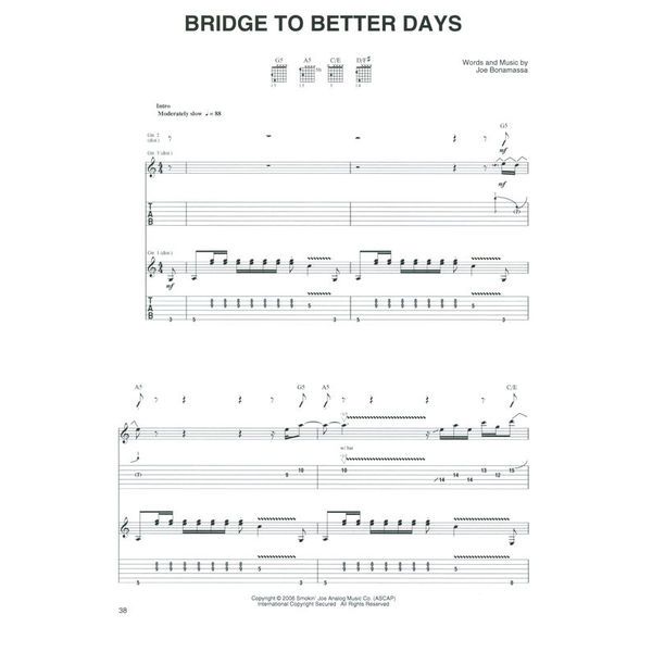 Cherry Lane Music Company Joe Bonamassa Collection