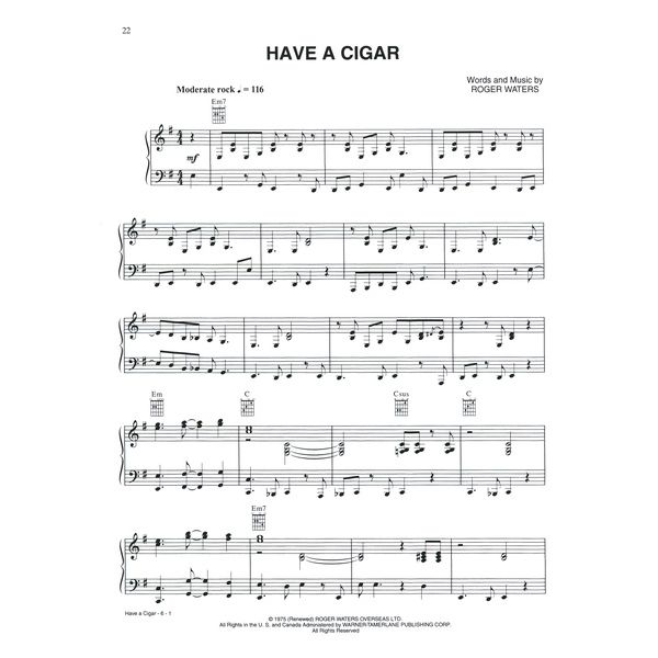 Hal Leonard Pink Floyd Anthology Piano