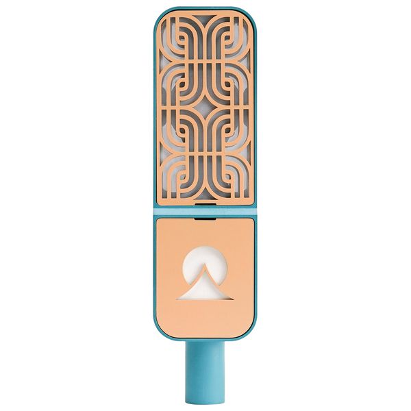 Ohma World Motif Ribbon Teal & Apricot