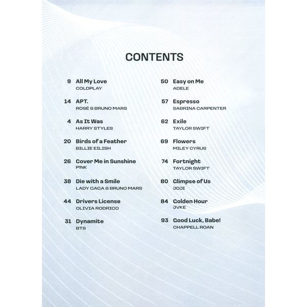 Hal Leonard Popular Sheet Music 2020s