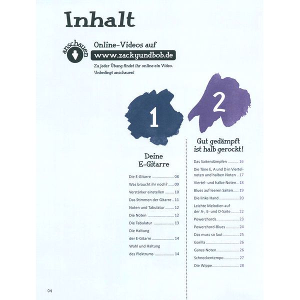 Schott E-Gitarre Lernen Zacky & Bob 1