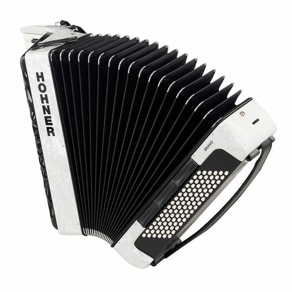 Hohner Bravo III 96 silent key white
