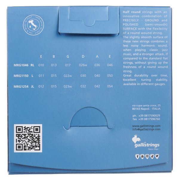 Galli Strings MRG1150 E-Guitar Half Round