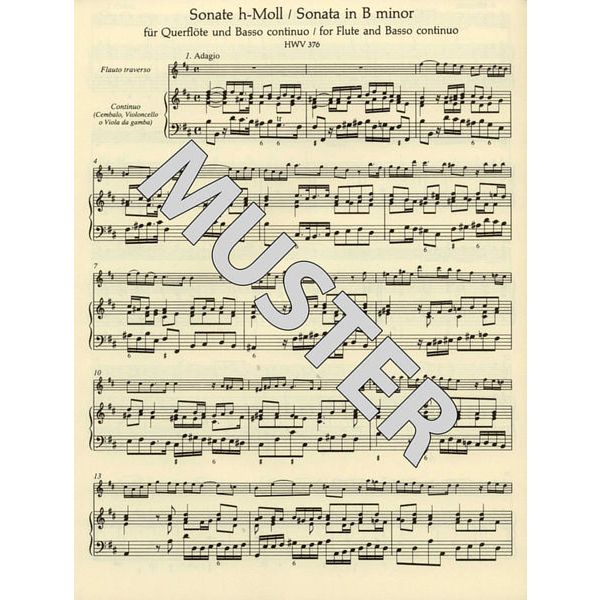 Brenreiter Hndel Elf Sonaten für Flöte