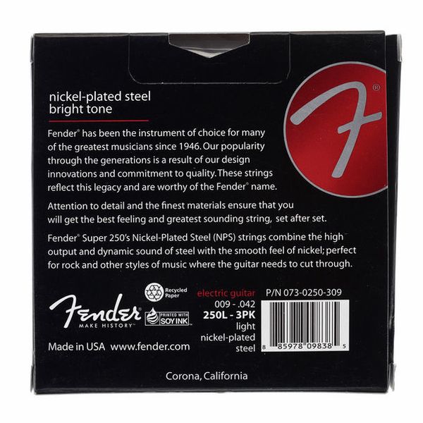 Fender 250L-3-packs Guitar Strings