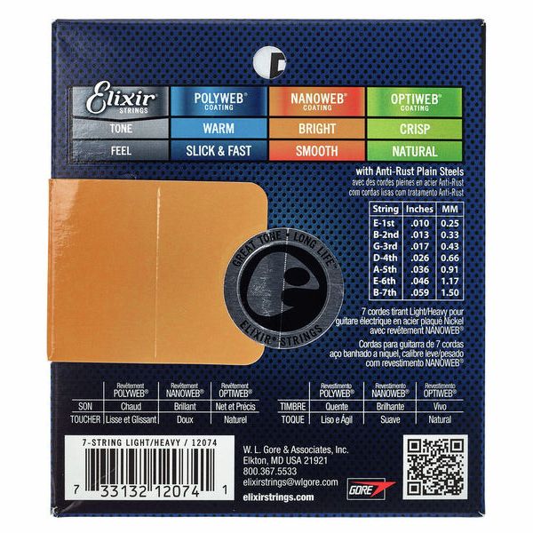 Elixir Nanoweb 12074 Light/Heavy 7