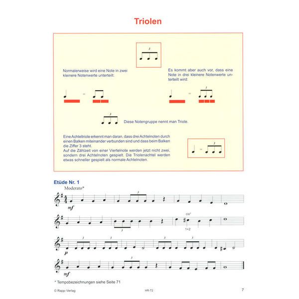 Horst Rapp Verlag Trompetenschule 2 für Fortgesc