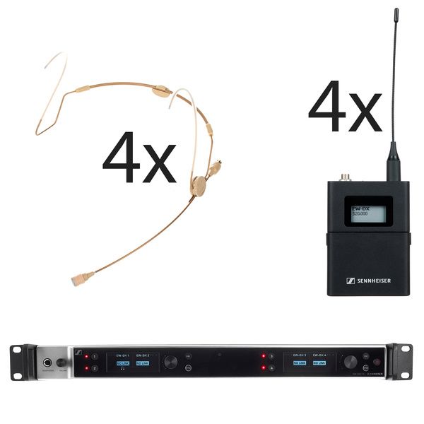 Sennheiser EW-DX 4x HSP 2 Lemo R1-9 Set