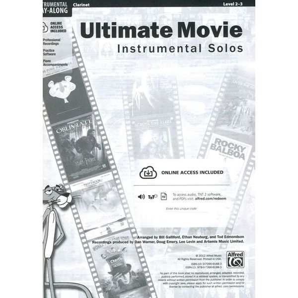 Alfred Music Publishing Ultimate Movie Solos Clarinet