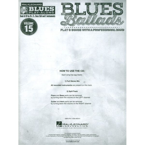 Hal Leonard Blues Play-Along Ballads
