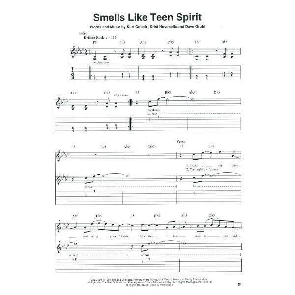 Hal Leonard Easy Guitar Play-Al. Nirvana