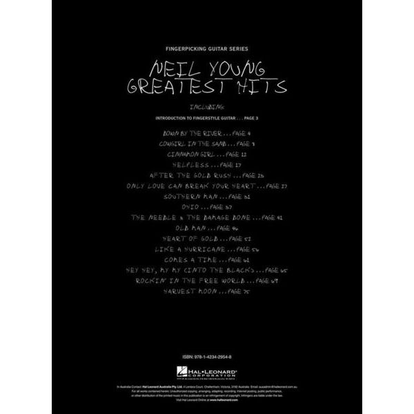 Hal Leonard Fingerpicking Neil Young