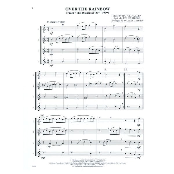 Alfred Music Publishing Movie Quartets for All A-Sax