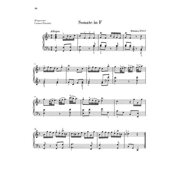 Henle Verlag Haydn Kleine frühe Sonaten