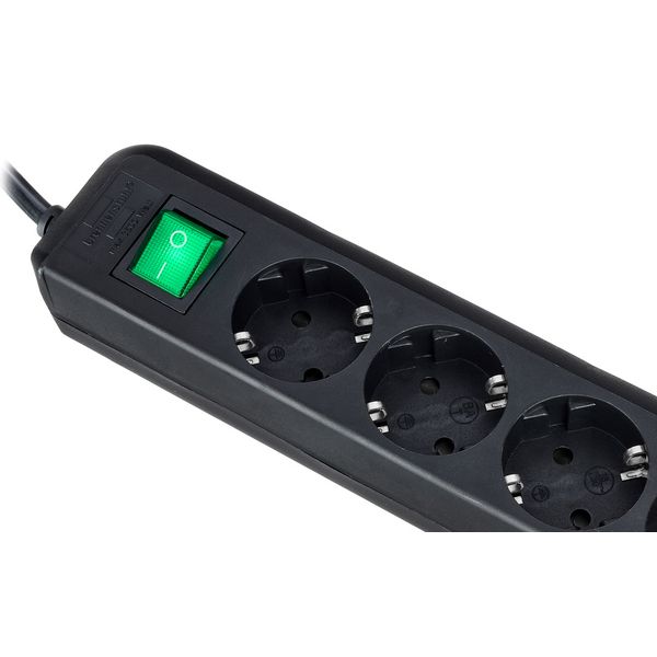 Brennenstuhl Eco-L 6 Way Split Sw 3m BK