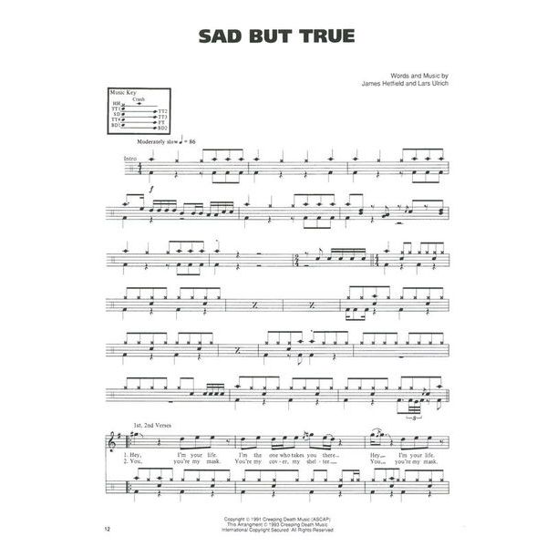 Cherry Lane Music Company Metallica Black Album Drums