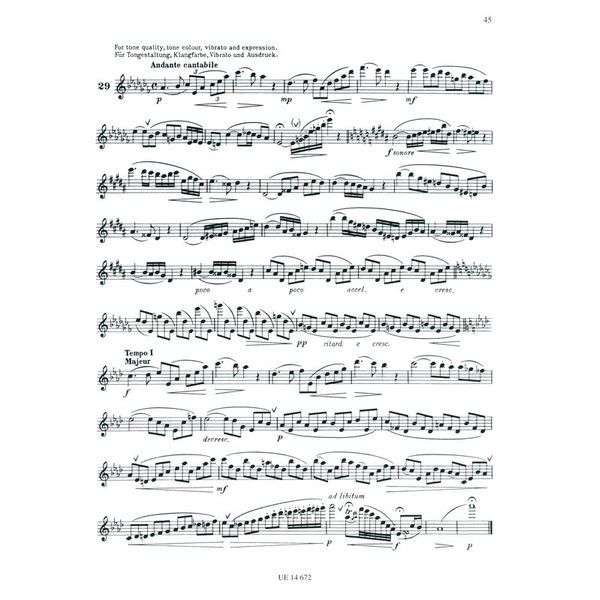 Universal Edition 50 Classical Studies For Flute