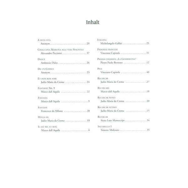 Edition Dux Lautenstücke Renaissance Ita